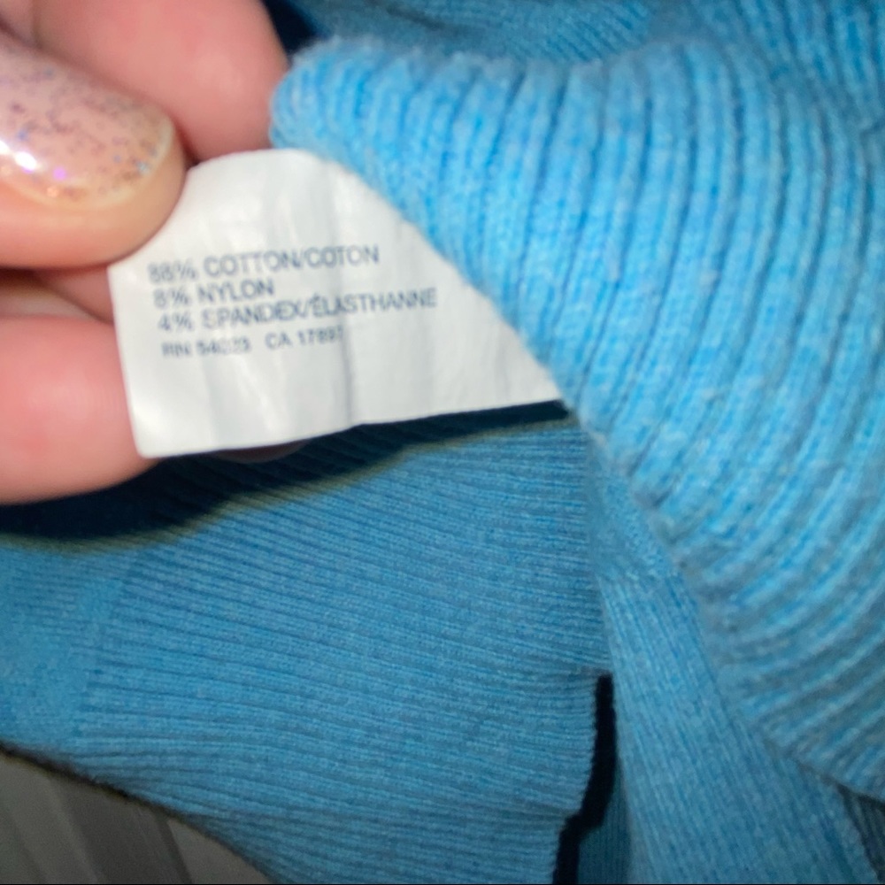 Gap V-Neck Sweater - Tiffany Blue - Size S - Picture 4 of 6